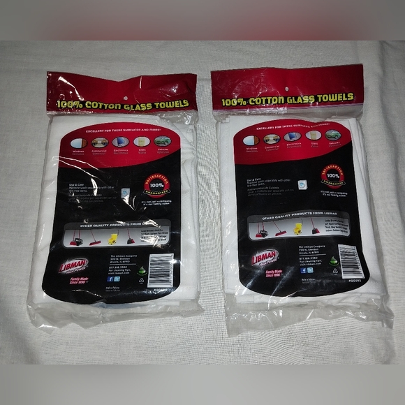 NIP 2 6 packs Libman 100% Cotton Glass High Power Towels - Picture 2 of 2